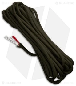 25' Olive Drab 550 FireCord Paracord Nylon Braided 7-Strand + 1 Tinder Core