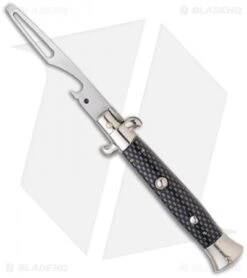 Frank B 8.5" Italian Stiletto Automatic Bottle Opener Sim Carbon Fiber