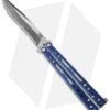 Hom Design Specter Evo Titanium Balisong Butterfly Knife Blue (4.4" Two-Tone) -Cheap Knives Store hom specter evo blue cm