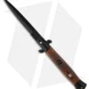 Frank B 9" Italian Stiletto Automatic Knife Sim Briar Wood (4" Black Dagger) -Cheap Knives Store italian stiletto auto briar dagger