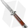 AKC Leverletto 7.75" Lever Lock Auto Italian Knife Cocobolo (3.2" Satin Serr) -Cheap Knives Store leverletto cocobolo serrated cm