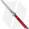 SKM 13" Italian Stiletto Automatic Knife Red Pearlex (5.7" Satin Flat) -Cheap Knives Store skm 13in stiletto red acrylic flat cm