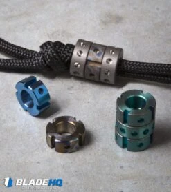 TiSurvival Modular Titanium Lanyard Bead W/ Cavities - Green -Cheap Knives Store tisurvival modular ti beads variety dl 1